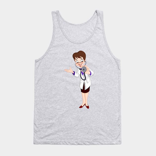 Female Doctor Tank Top by DigiToonsTreasures